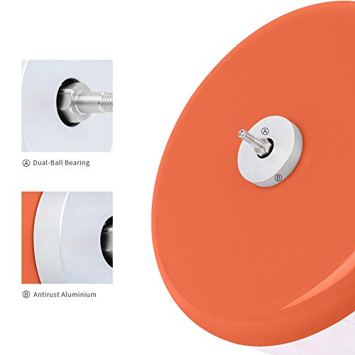 Niteangel Super-Silent Hamster Exercise Wheels: - Quiet Spinner Hamster Running Wheels with Adjustable Stand for Hamsters Gerbils Mice Or Other Small Animals (S, Orange)