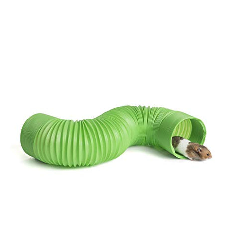 Niteangel Small Pet Fun Tunnel, 39 x 4 inches - Fit Adult Ferrets and Rats (Green)