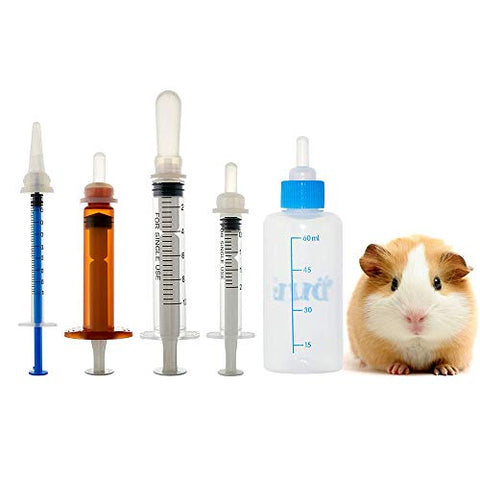 Kitten Puppy Feeding Bottles, Pet Nurseing Feeding Bottle Kits with Replacement Nipples, Pet Feeder Set for Dog Puppy Kitten