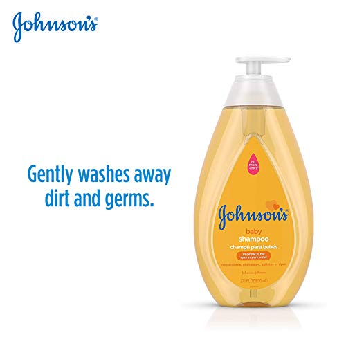 Johnson's Baby Shampoo with Tear-Free Formula, Hair Shampoo for Baby's Delicate Scalp & Skin Gently Washes Away Dirt & Germs, Free of Parabens, Phthalates, Sulfates & Dyes, 27.1 fl. oz