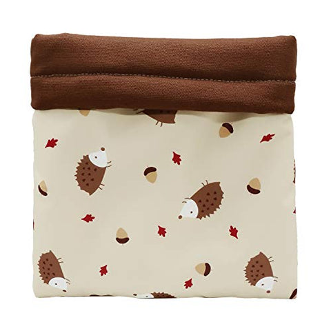 Handmade Cute Sleeping Bag Pouch Hideout Cave for Hedgehog Guinea Pig Hamster Rat Ferret Hamster Squirrel and Other Small Animal Beds (Beige)