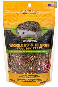 Sun Seed 36035 Vita Prima Hedgehog Treat - Wigglers & Berries Trail Mix, 2.5oz