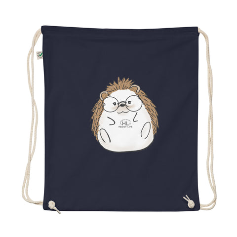 Durable Drawstring Bag | Hedgehog With Glasses