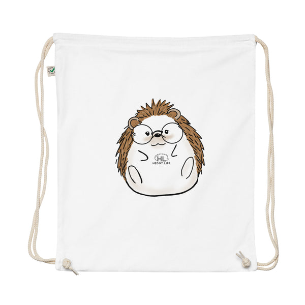 Durable Drawstring Bag | Hedgehog With Glasses