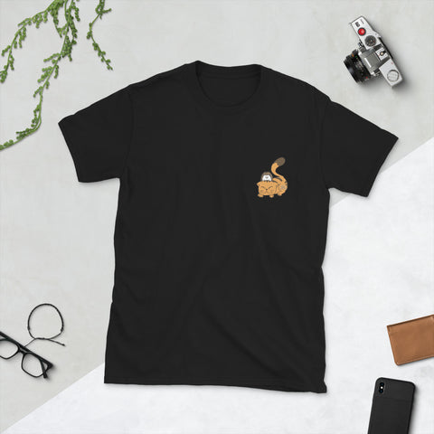 Unisex T-Shirt | Hedgehog On Cat Graphic
