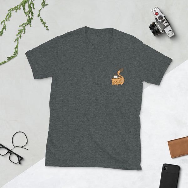 Unisex T-Shirt | Hedgehog On Cat Graphic
