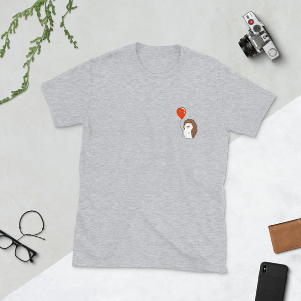 Unisex T-Shirt | Hedgehog With Balloon Graphic