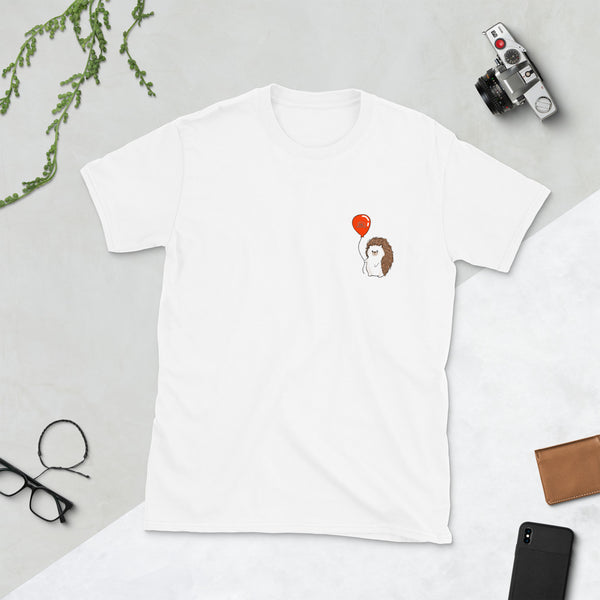 Unisex T-Shirt | Hedgehog With Balloon Graphic